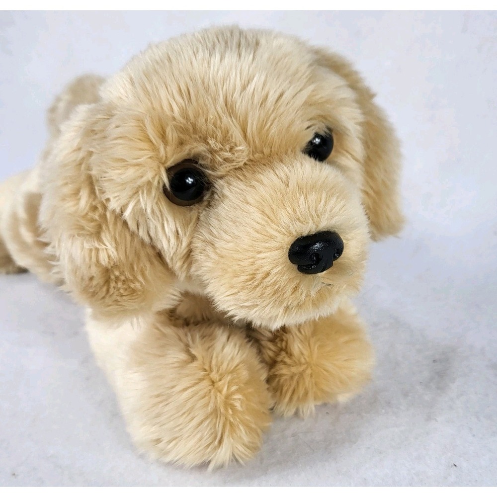 Aurora Plush Golden Puppy Dog 12" Tan Soft Cuddly Stuffed Animal Toy‎